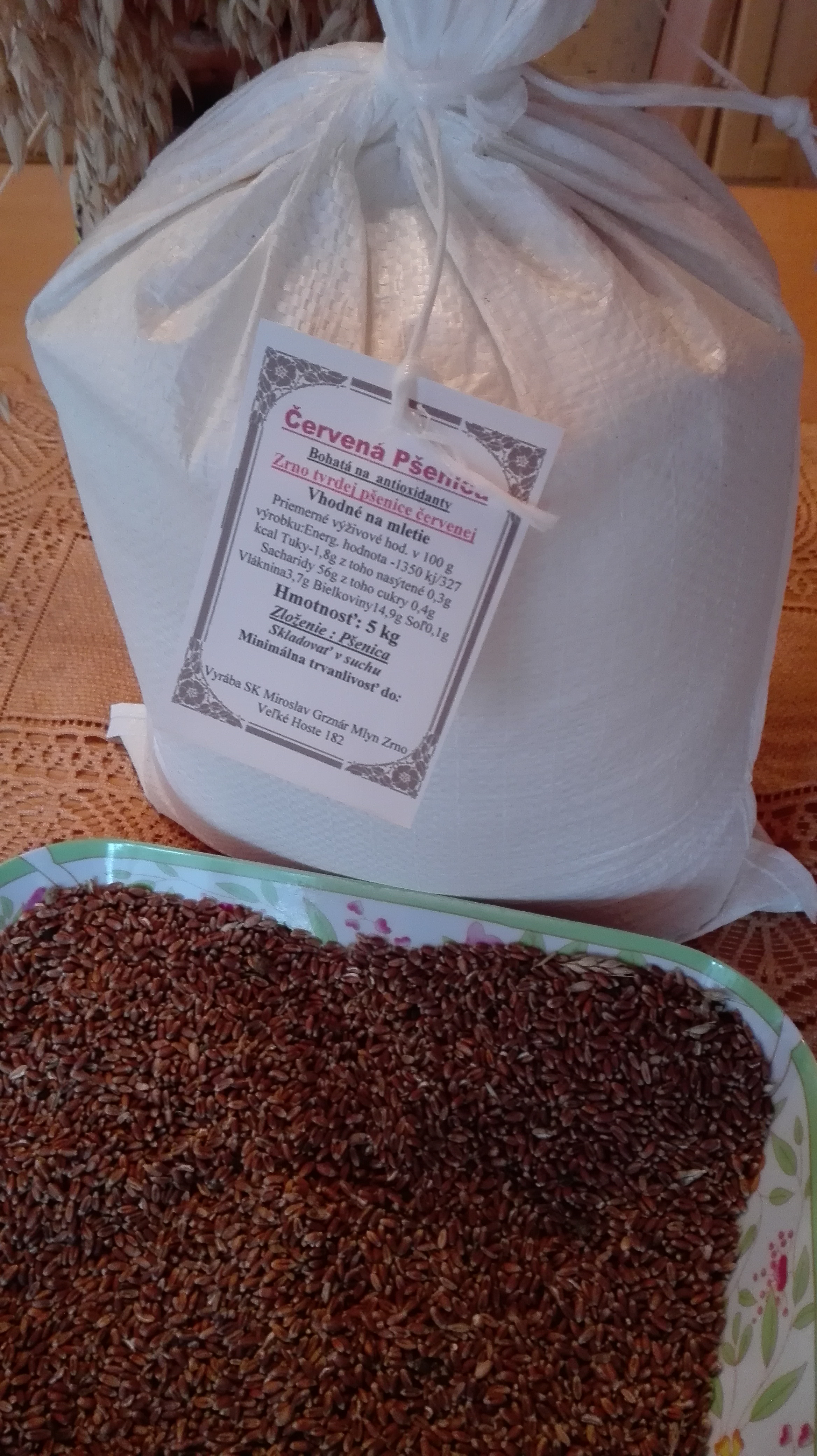 Pšenica červená zrno tvrdej pšenice   5 kg vypredaná 